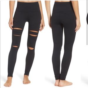 Zella Slit Leg Leggings Black Small